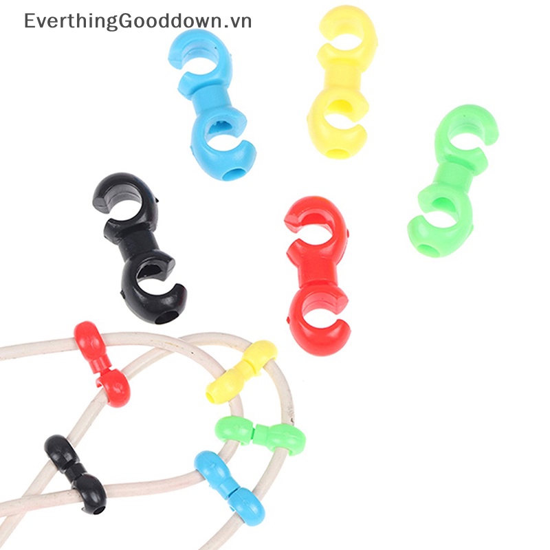 Everthinggooddown ​Set 10 Kẹp Dây Phanh Xe Đạp Hình Chữ S Gọn Gàng Tiện Dụng