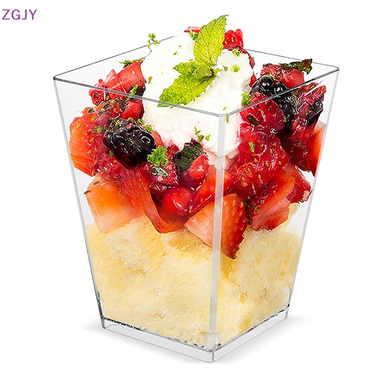 Set 100 Cốc Đựng Món Tráng Miệng 2Oz Mini Bằng Nhựa Dùng Một Lần Dành Cho Các Bữa Tiệc Mới