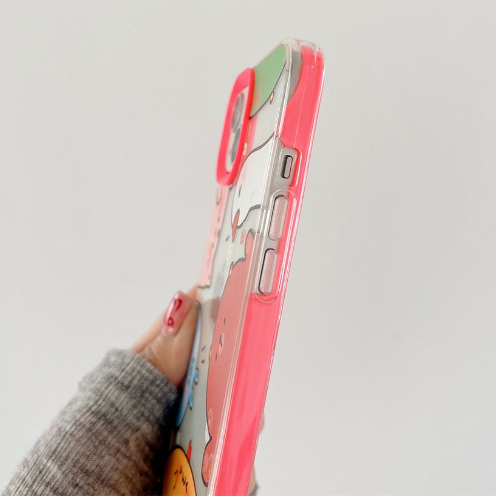 Ốp Điện Thoại TPU Mềm Chống Sốc In Hình Thú Hoạt Hình 3 Trong 1 Cho IPhone 11 14 13 12 Pro Max XS XR 7 8 Plus