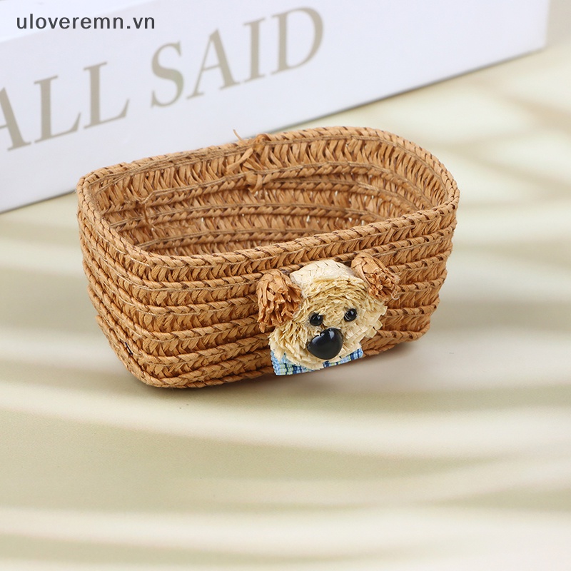 Giỏ Đan Mini Đựng Đồ Đa Năng Cho Nhà Búp Bê Tỷ Lệ 1 / 12