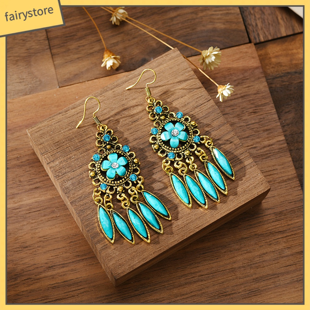 1 Đôi Bông Tai Hình Hoa Đính Đá Lấp Lánh Dành Cho Nữ