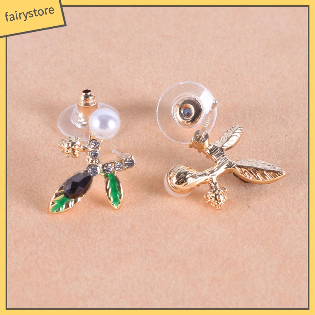 Bông Tai Đính Ngọc Trai Giả Thời Trang Dành Cho Nữ