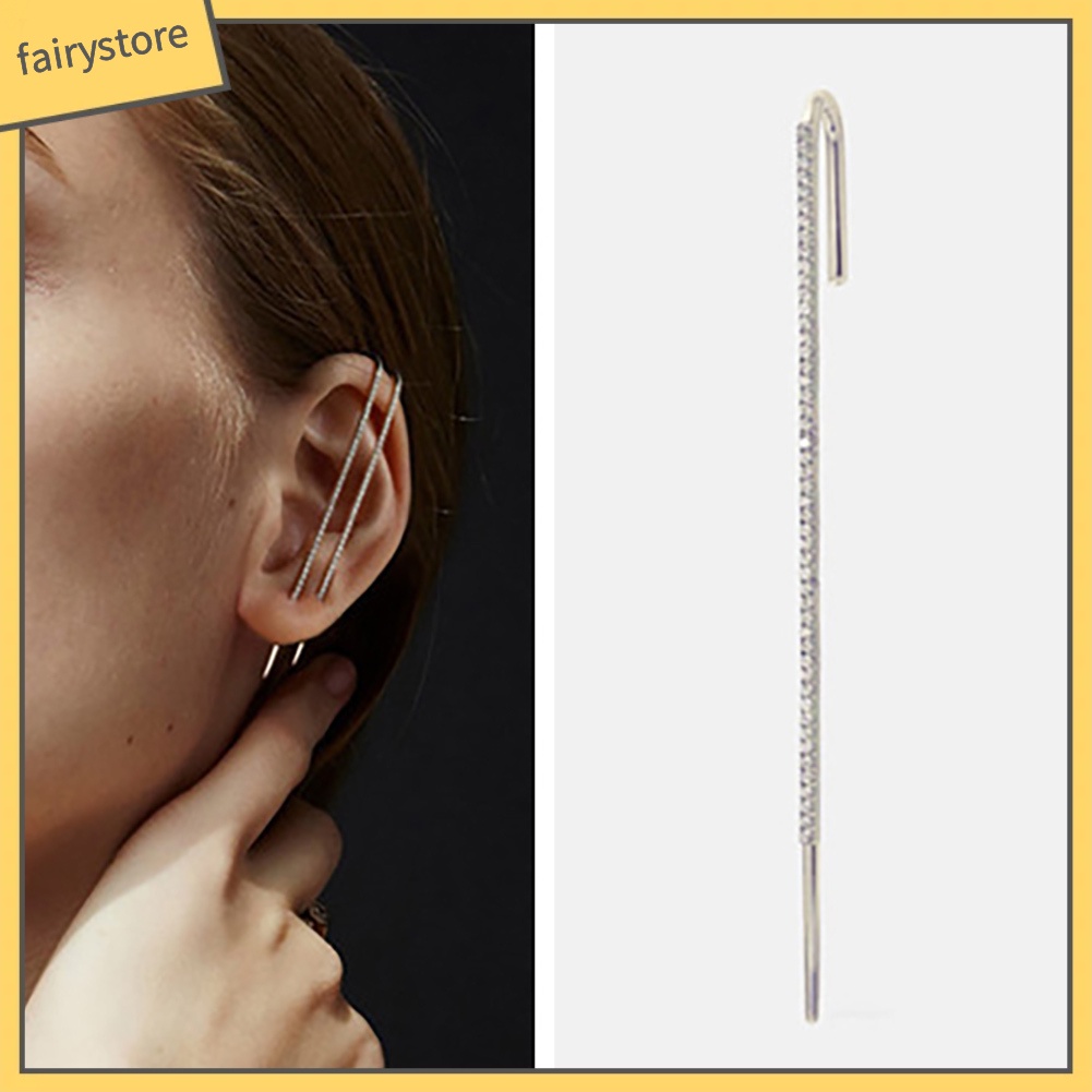 1 Chiếc Bông Tai Móc Đính Đá Cubic Zirconia Cho Nữ