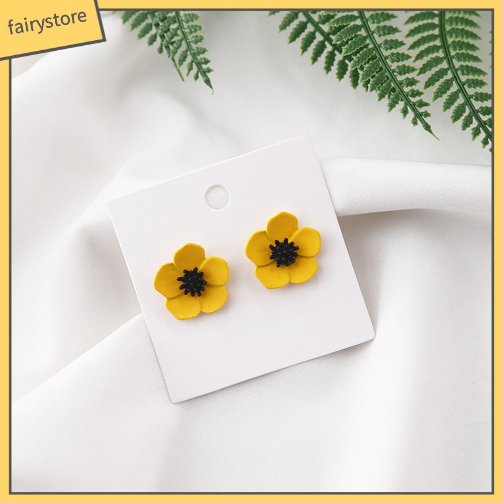 Khuyên Tai Hình Bông Hoa Đính Ngọc Trai Nhân Tạo Thời Trang Dành Cho Nữ