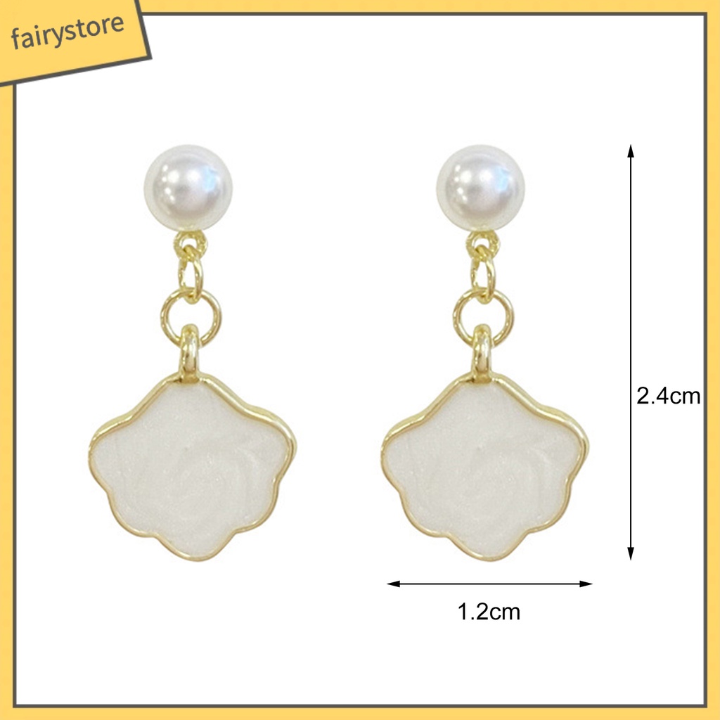 1 Đôi Bông Tai Hình Đám Mây Đính Ngọc Trai Giả Dễ Thương Dành Cho Nữ