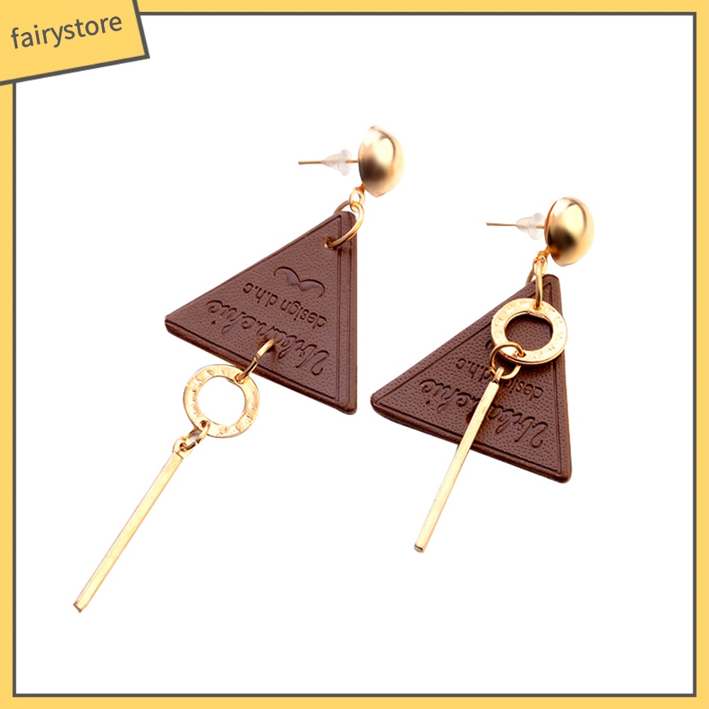 Bông Tai Hình Tam Giác Không Đối Xứng Thời Trang Dành Cho Nữ