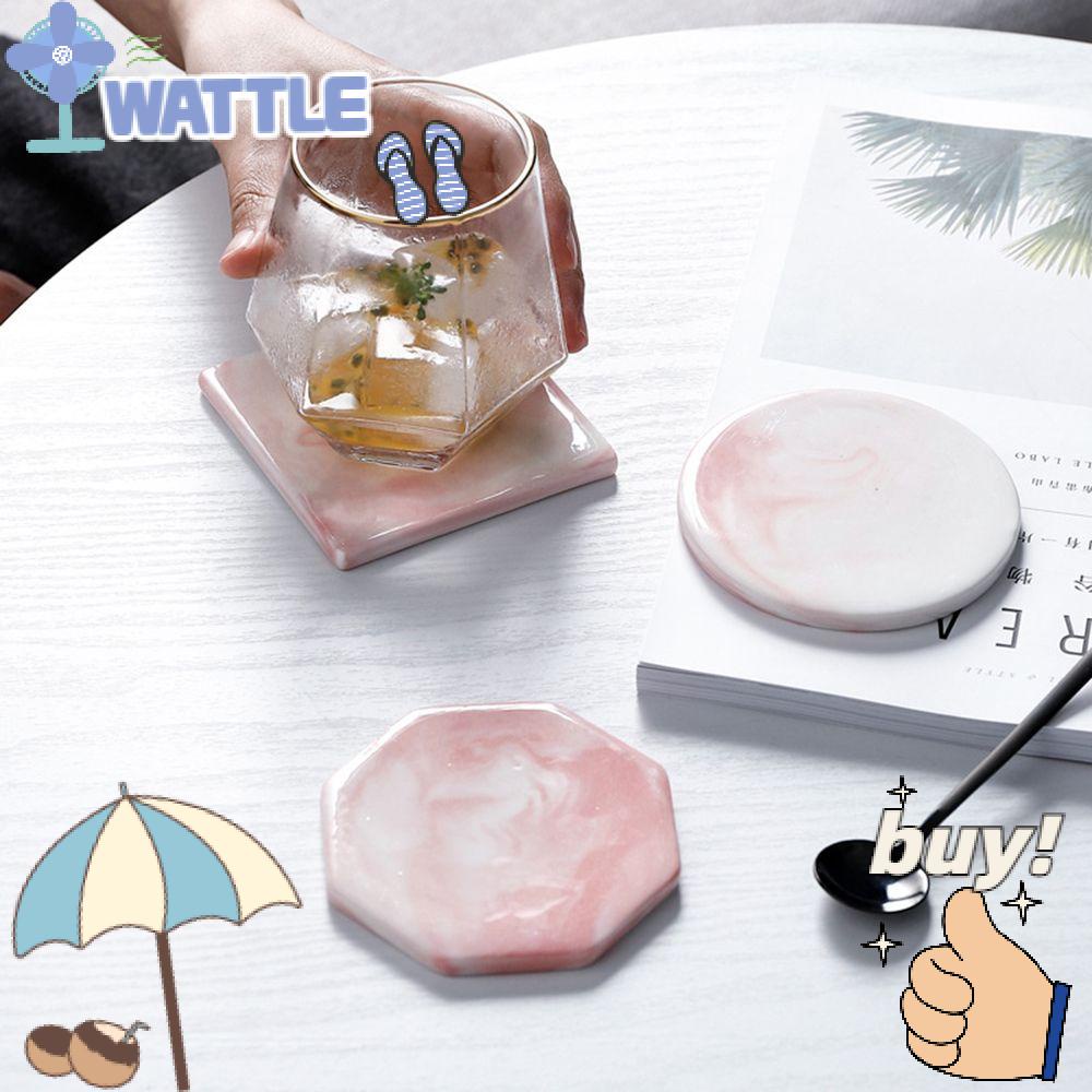 Đế Lót Tách Trà Chống Bỏng Chống Trượt Họa Tiết Đá Hoa Cương Sáng Tạo