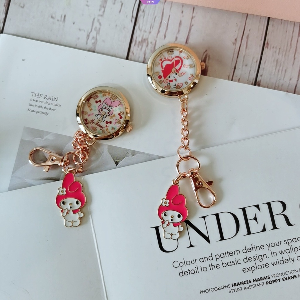 Đồng Hồ Thạch Anh Bỏ Túi Dạng Móc Khóa Mặt Tròn Bằng Hợp Kim Tinh Tế In Hoạt Hình Sanrio My Melody Năm 2023 Làm Quà Tặng Sinh Nhật Cho Cặp Đôi [