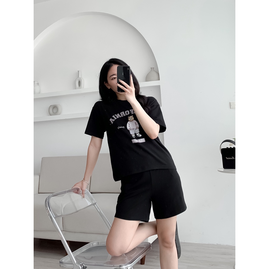 Set gấu mẹ con 100% cotton cực mát