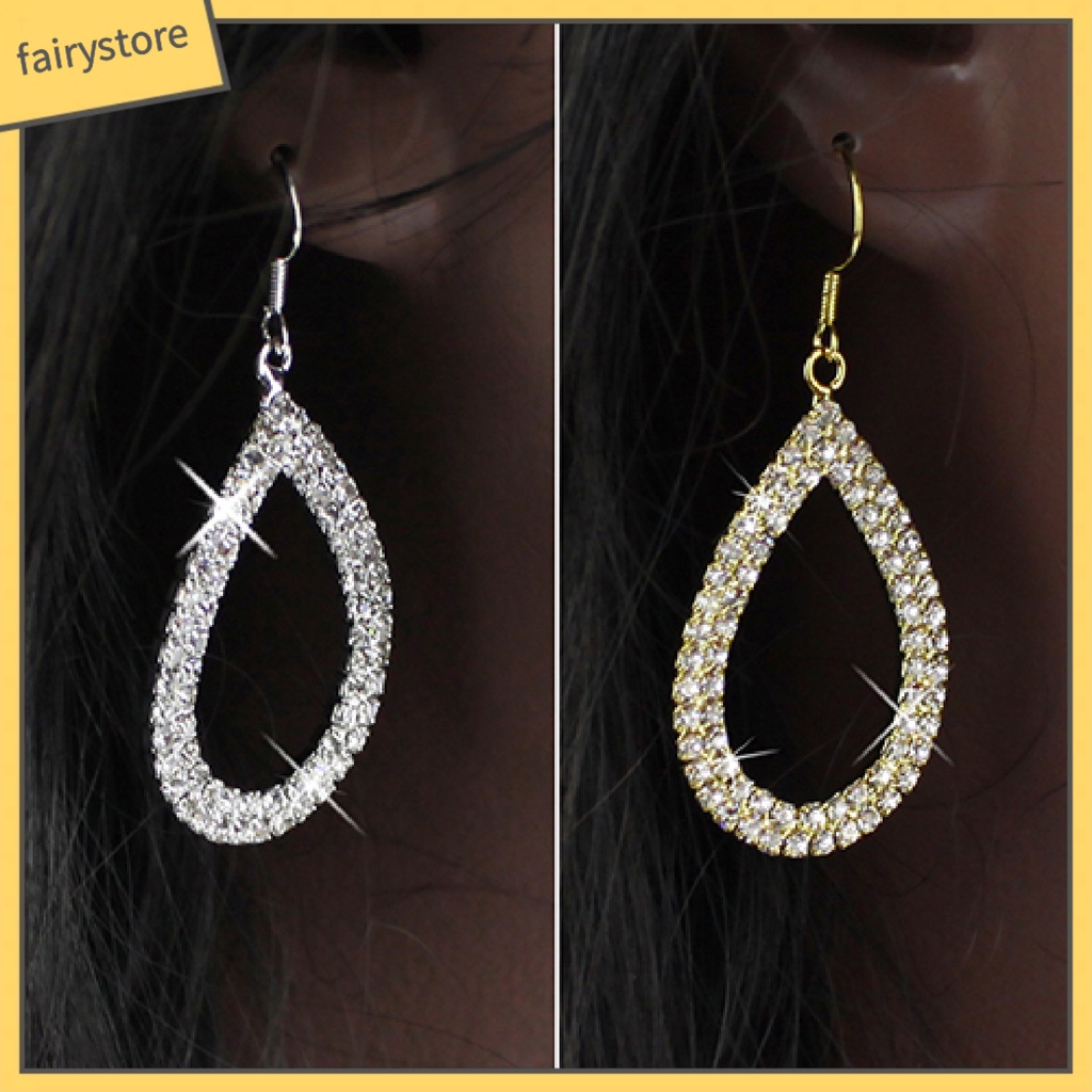 Bông Tai Hình Giọt Nước Mắt Tinh Tế Thoải Mái Trang Trí Lễ Hội