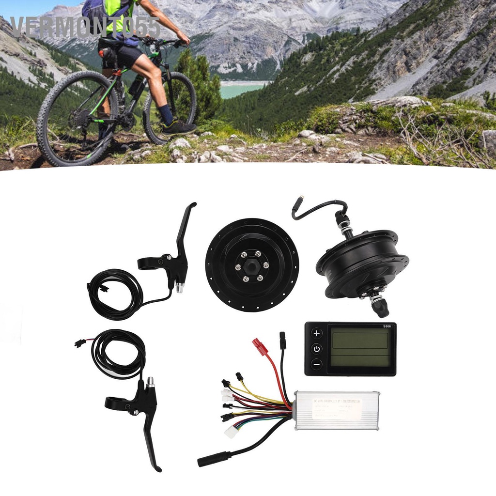 Vermont055 Bộ Chuyển Đổi Xe Đạp Điện 36V 500W Ổ Phía Sau Cho DIY