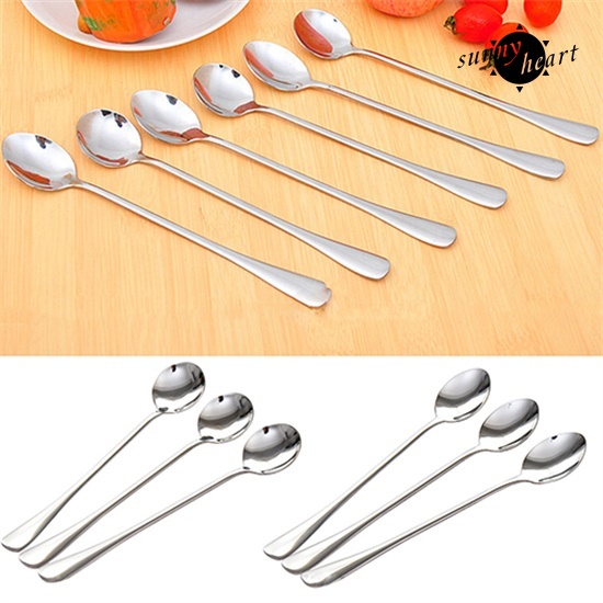 Muỗng Cà Phê / Ăn Kem Bằng Thép Không Gỉ Cán Dài