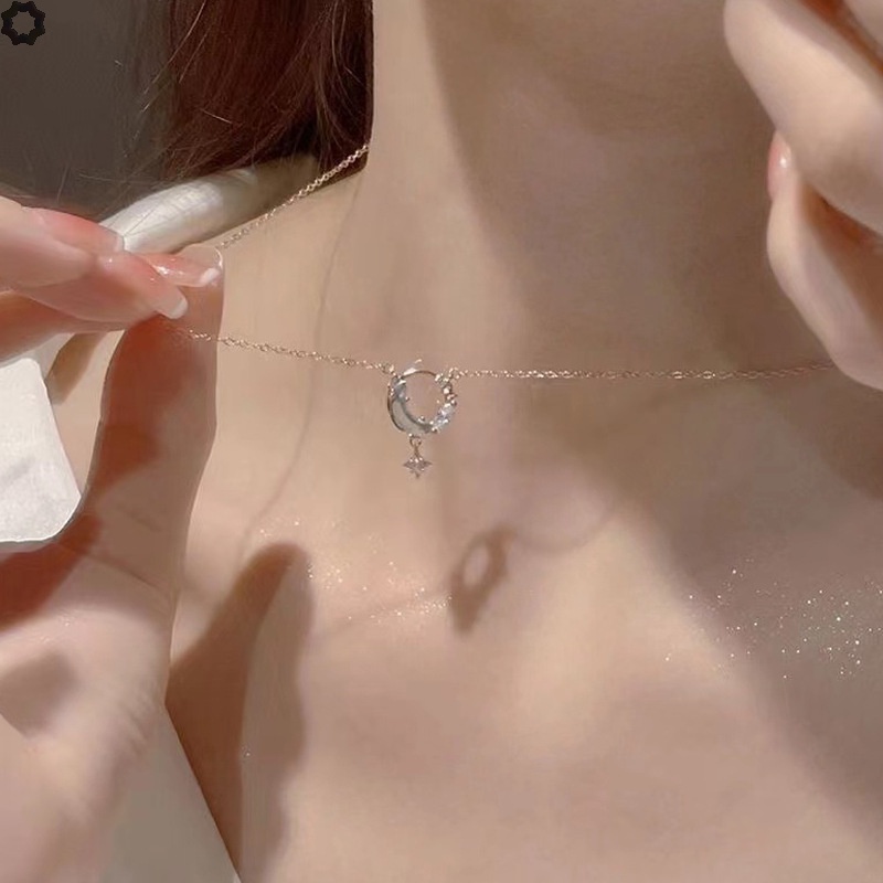 Mới Dây Chuyền Hình Mặt Trăng Galaxy Thời Trang Cho Nữ