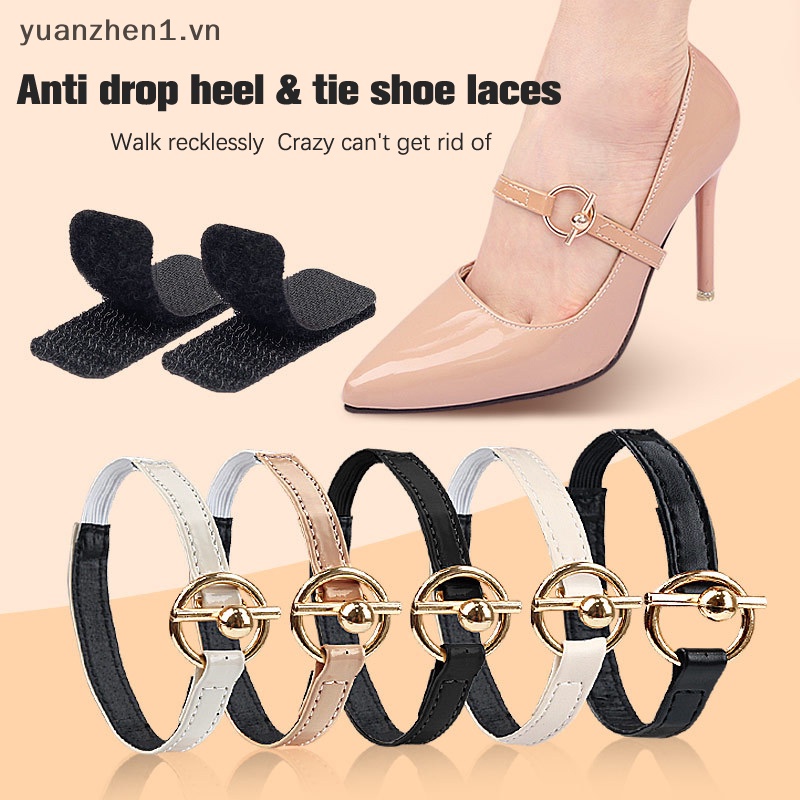 1 Cặp Khóa Dây Giày Cao Gót Hình Tam Giác Chống Trượt Dễ Điều Chỉnh