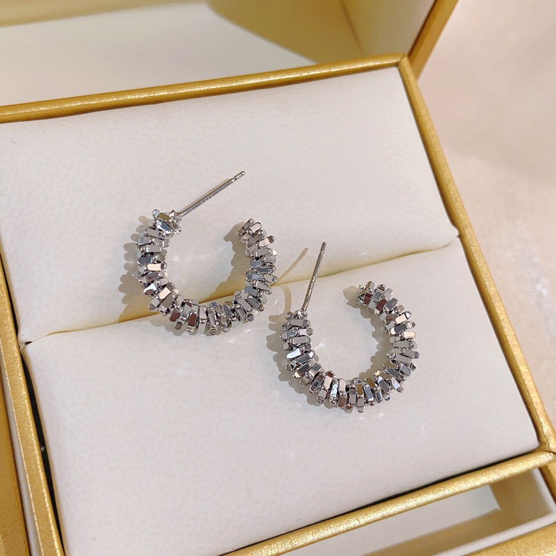 Bông Tai Mạ Bạc Thiết Kế Phong Cách Hàn Quốc Thời Trang Cao Cấp