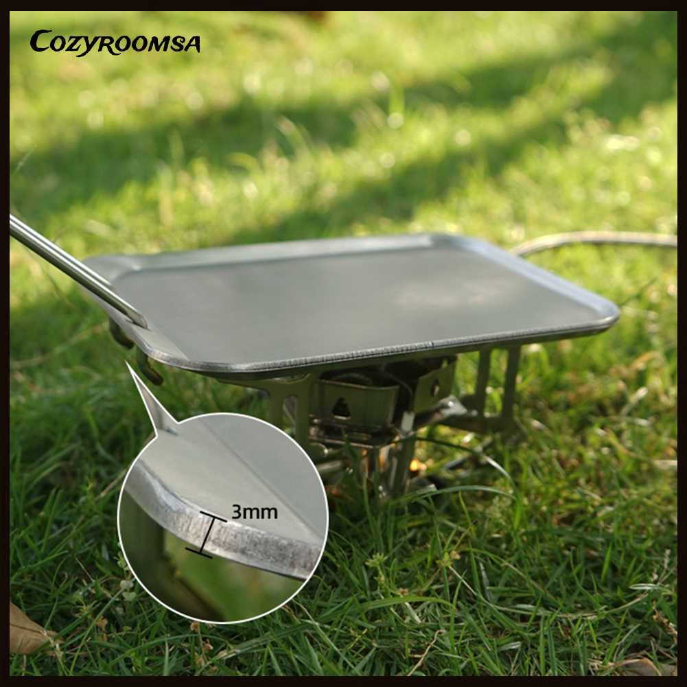 Đĩa Nướng Bbq Bằng Thép Không Gỉ Có Tay Cầm Có Thể Tháo Rời Tiện