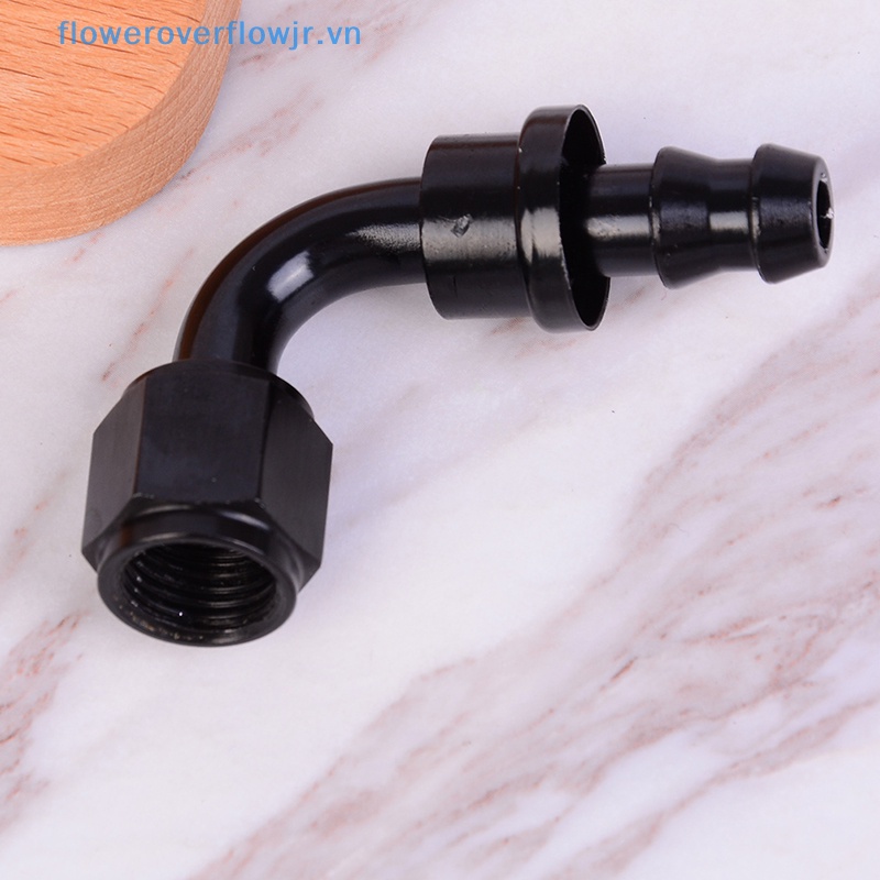 Đầu Nối Ống Dẫn Dầu / Nhiên Liệu / Ga Xoay 90 Độ AN6 AN-6 Màu Đen