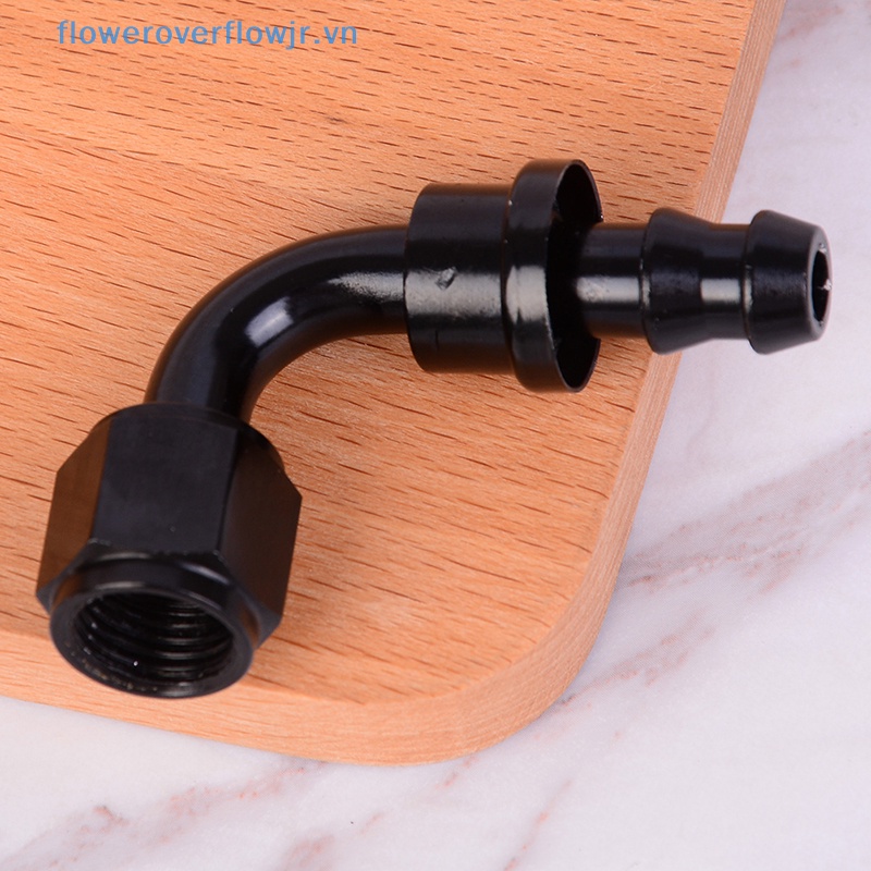 Đầu Nối Ống Dẫn Dầu / Nhiên Liệu / Ga Xoay 90 Độ AN6 AN-6 Màu Đen