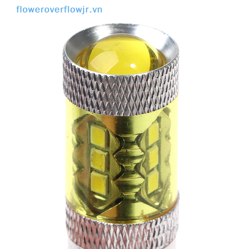 2 Đèn LED Phá Sương Mù Ánh Sáng Vàng 12-24V H3 80W 16 SMD Cho Xe Hơi