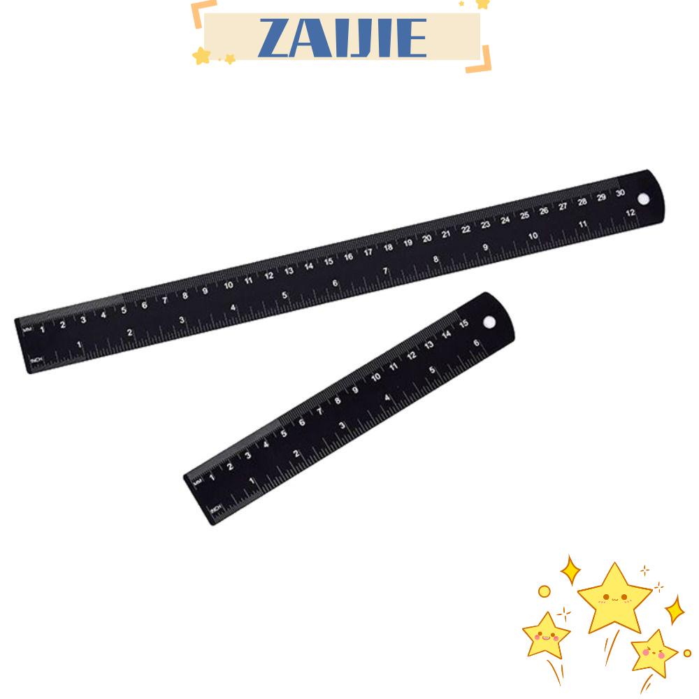 Bộ 24 Thước Đo Cạnh Thẳng Bằng Kim Loại Kích Thước 12 Inch Và 6 Inch Tiện Dụng Cho Văn Phòng