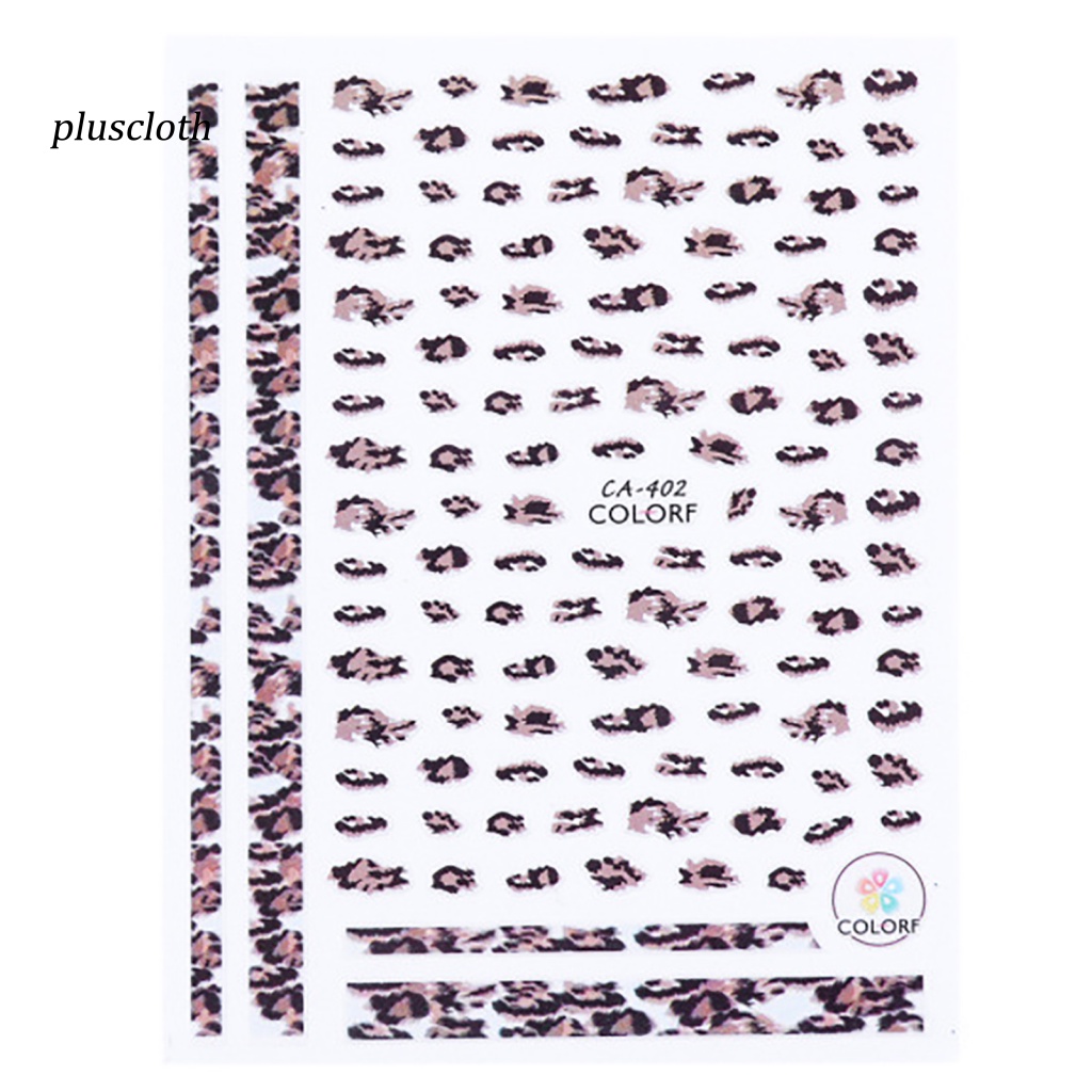 Miếng Dán Trang Trí Móng Tay Họa Tiết Da Báo Thời Trang