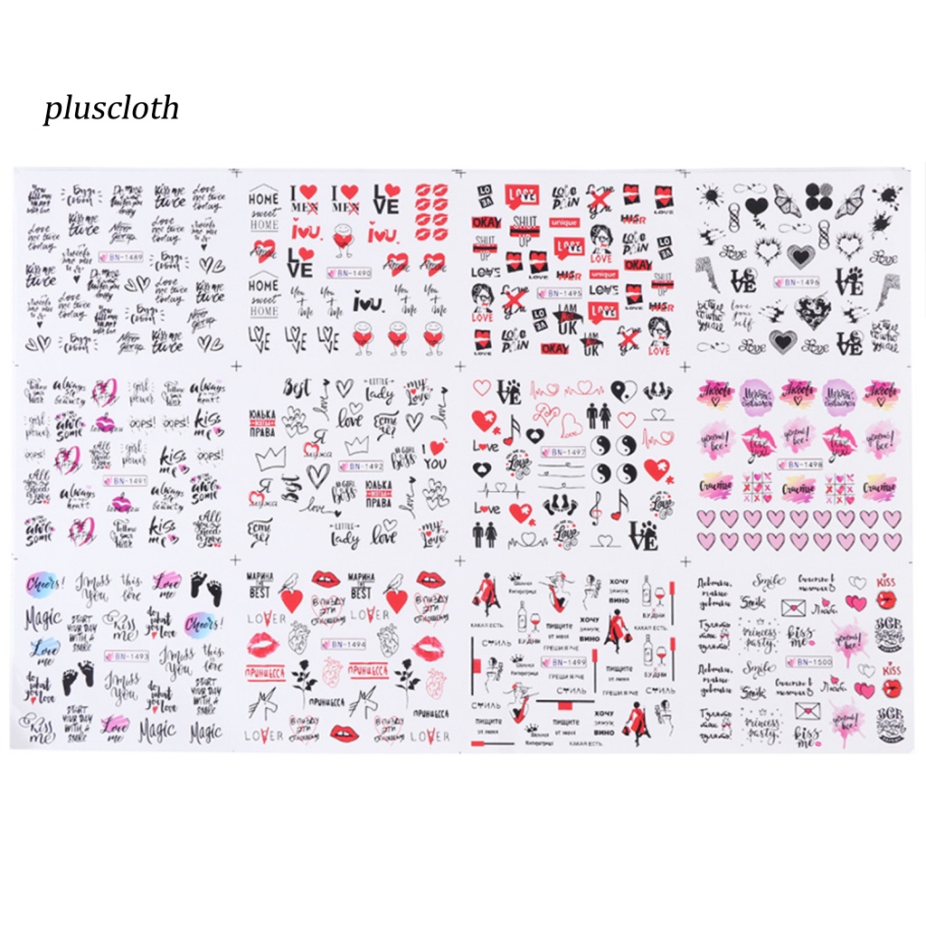 1 Tờ Nhãn Dán Trang Trí Móng Tay Nghệ Thuật Chủ Đề Valentines