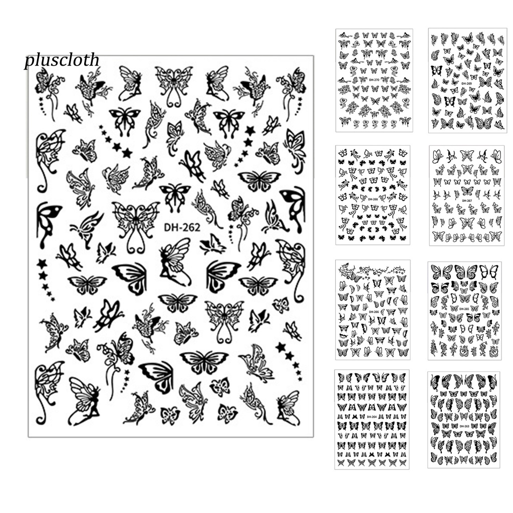 Miếng Dán Trang Trí Móng Tay Hình Bướm Tinh Tế Dành Cho Nữ