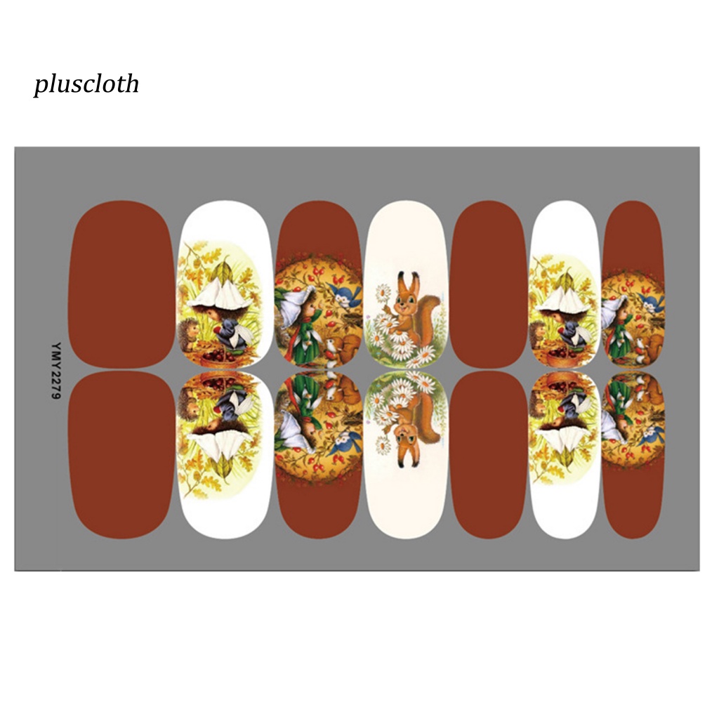 Miếng Dán Trang Trí Móng Tay Tự Dính Siêu Mỏng In Họa Tiết Hoạt Hình Xinh Xắn