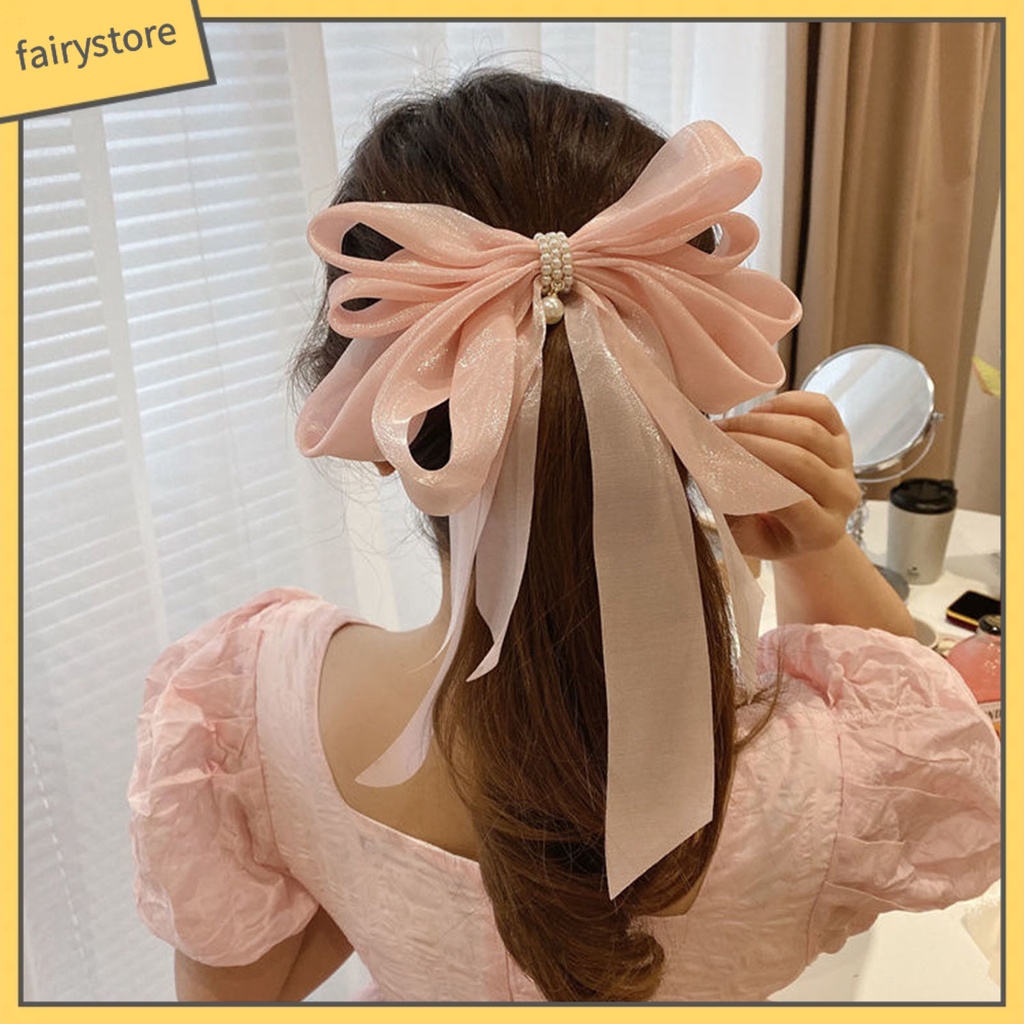 Kẹp Tóc Mềm Nhiều Lớp Chống Trượt Kiểu Dáng Ngọt Ngào Cho Nữ