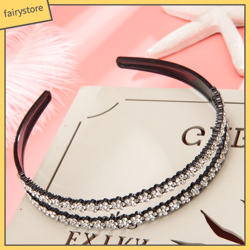 Băng Đô Cài Tóc Đính Đá Lấp Lánh Phong Cách Hàn Quốc Cho Nữ