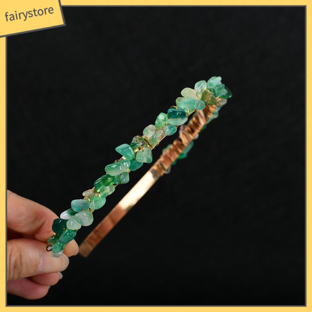 Băng Đô Cài Tóc Đính Pha Lê Giả Hai Hàng Nút Bằng Hợp Kim Dành Cho Nữ