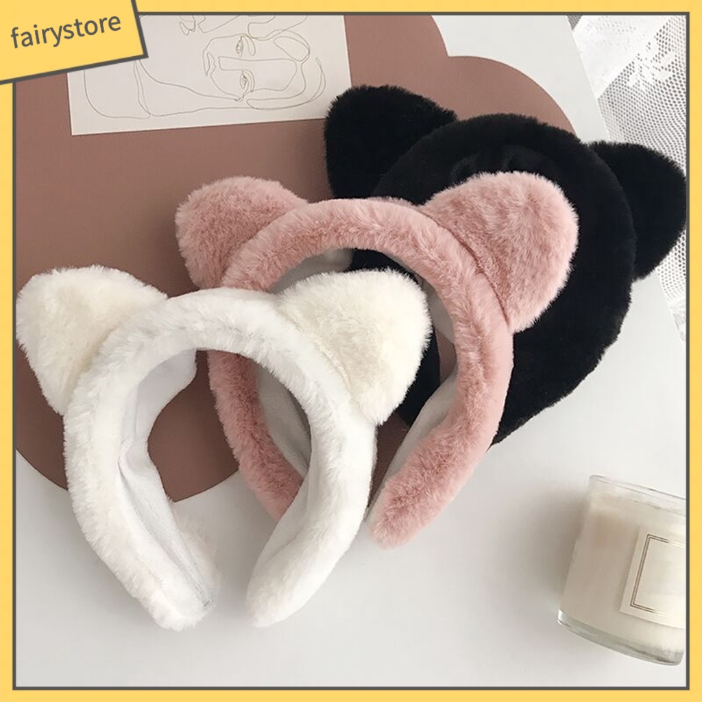 Băng Đô Tai Mèo Nhồi Bông Xinh Xắn Cho Nữ