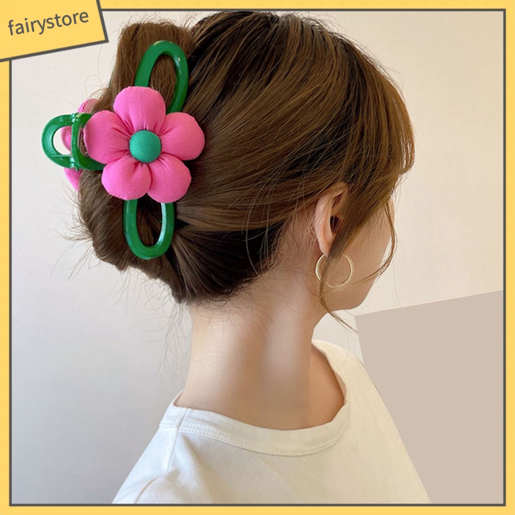 Kẹp Tóc Hình Hoa Hai Mặt Chống Trượt Thiết Kế Tinh Tế Cho Nữ