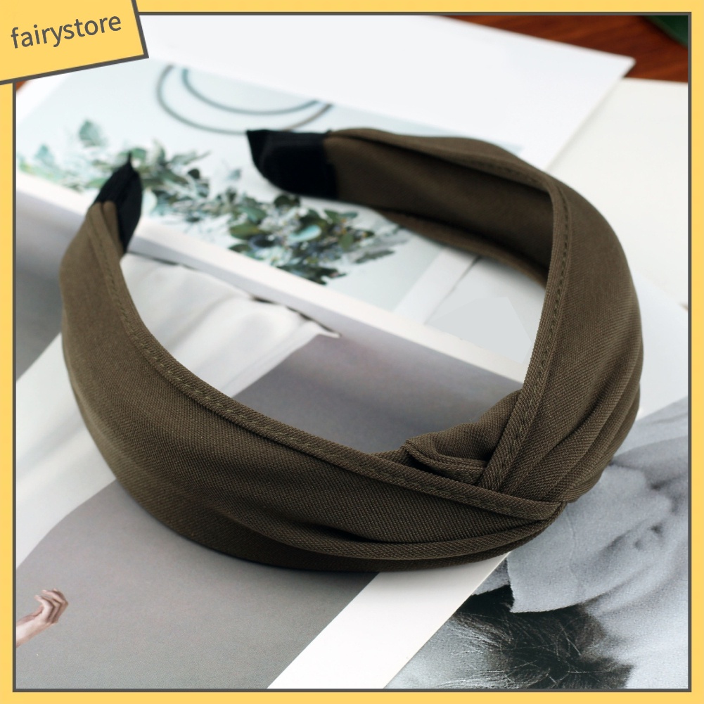 Băng Đô Cài Tóc Bản Rộng Màu Sắc Ngọt Ngào Cho Nữ