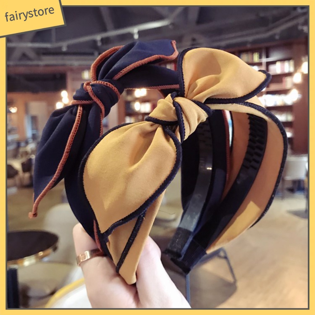 Băng Đô Cài Tóc Vải Bản Rộng Màu Sắc Ngọt Ngào Cho Nữ