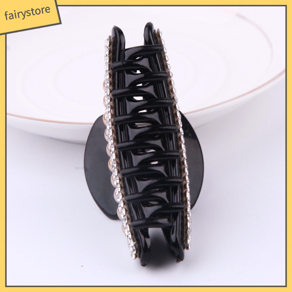 Kẹp Tóc Đính Đá Và Ngọc Trai Giả Thanh Lịch Dành Cho Nữ