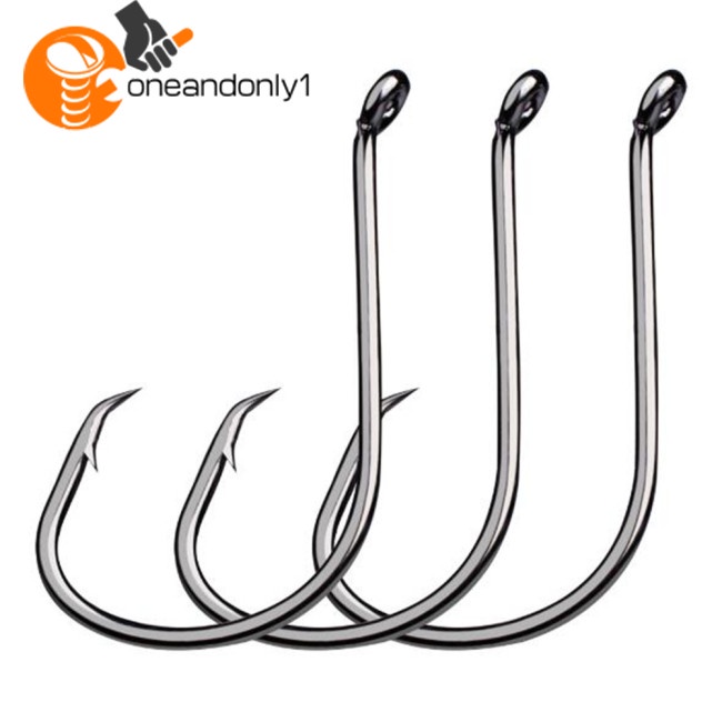 Set 100 Lưỡi Câu Cá Bằng Thép Carbon Có Lỗ Xỏ Dây Tiện Dụng