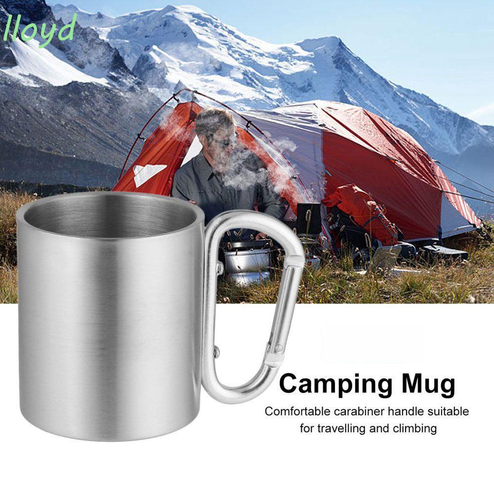 Cốc Uống Nước Bằng Thép Không Gỉ Thiết Kế Nhỏ Gọn Tiện Dụng Mang Theo Du Lịch / Cắm Trại