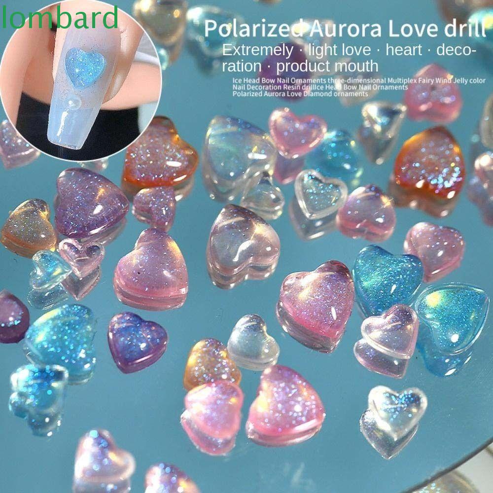 Phụ Kiện Trang Trí Móng Tay Hình Trái Tim Bằng Resin Thời Trang Dành Cho Nữ