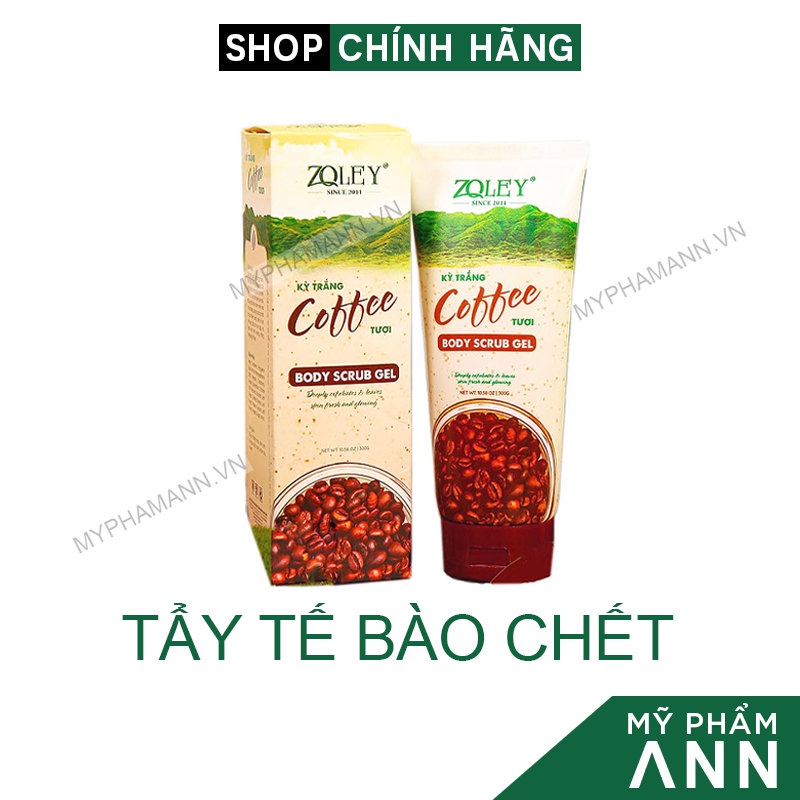 Tẩy Tế Bào Chết Body Cà Phê Tươi Zoley Chính Hãng - Coffee Body Scrub Gel 300g