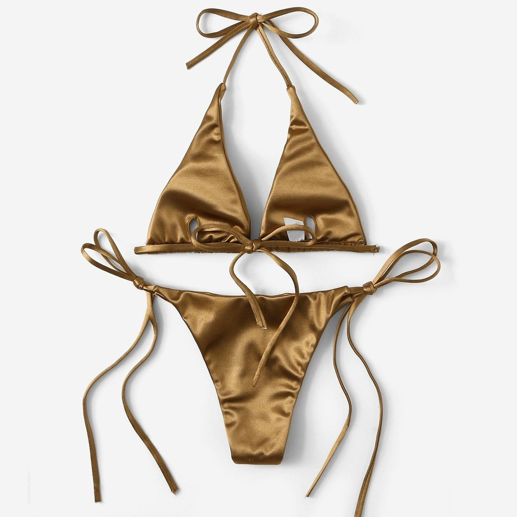 Bộ Bikini 2 Mảnh Màu Sắc Thời Trang Gợi Cảm Cho Nữ