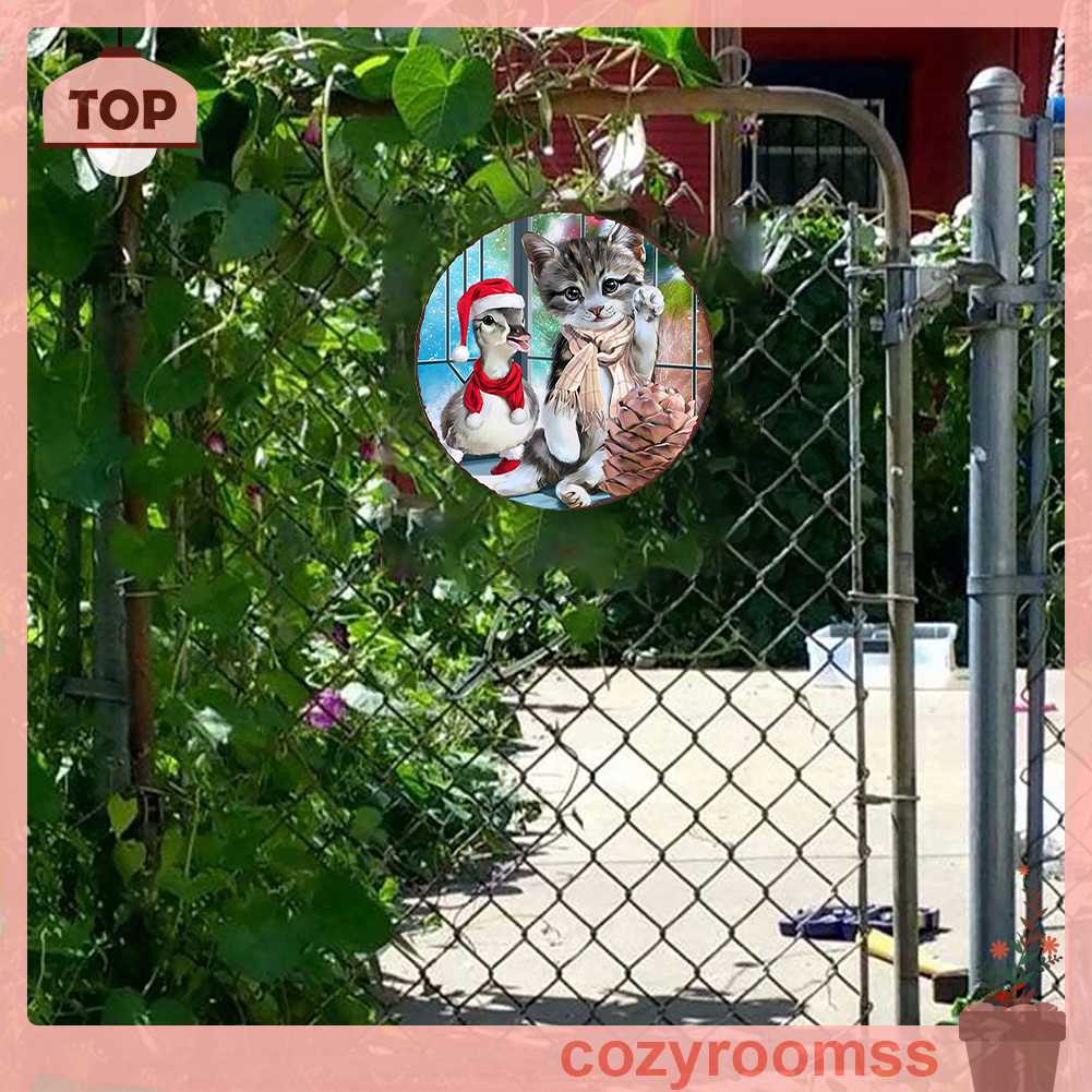 Tranh Kim Loại Treo Tường Hình Chú Mèo Phong Cách Vintage Trang Trí Nhà Cửa / Quán Bar