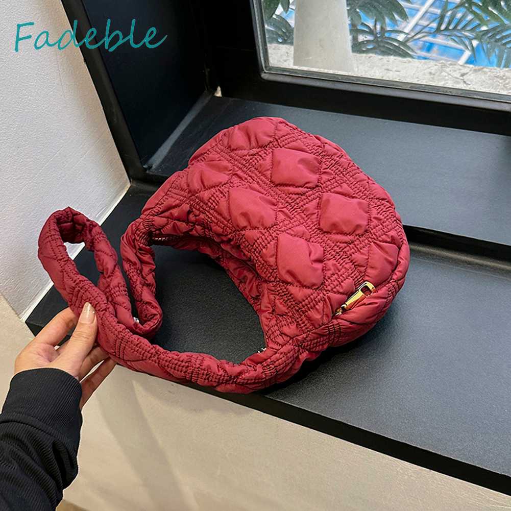 Túi Xách Đeo Vai / Kẹp Nách Chất Liệu Nylon Xếp Ly Thời Trang Dành Cho Nữ