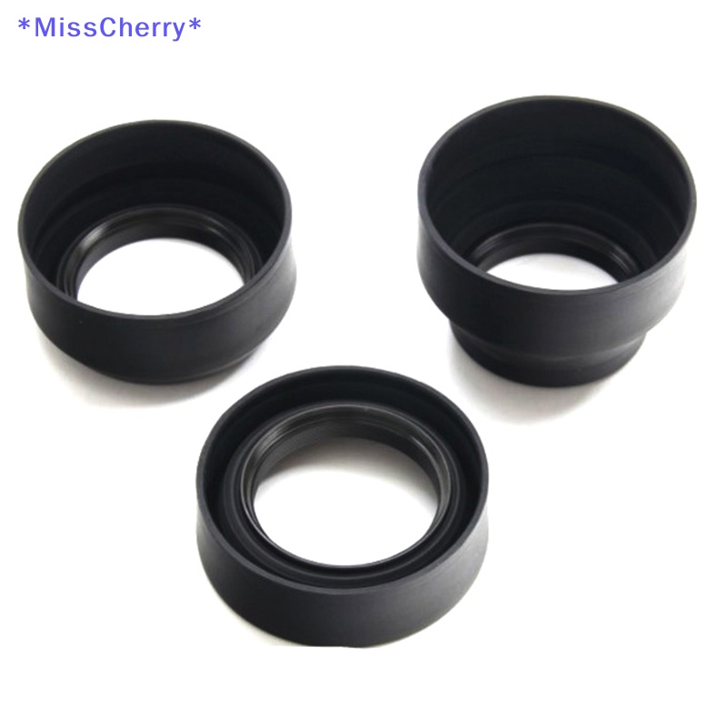 Loa Che Nắng 3 Trong 1 Bằng Cao Su 49mm / 52mm / 55mm / 58mm / 62mm / 67mm / 72mm / 77mm / 82mm Dành Cho Canon Nikon Mới