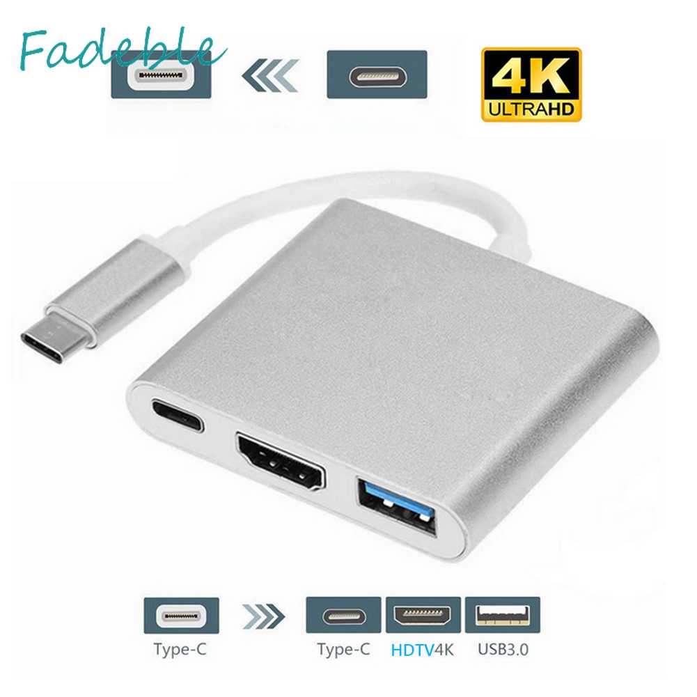 Bộ Chia USB 3.1 10Gbps HDMI TYPE-C 3 Trong 1 Cho Laptop