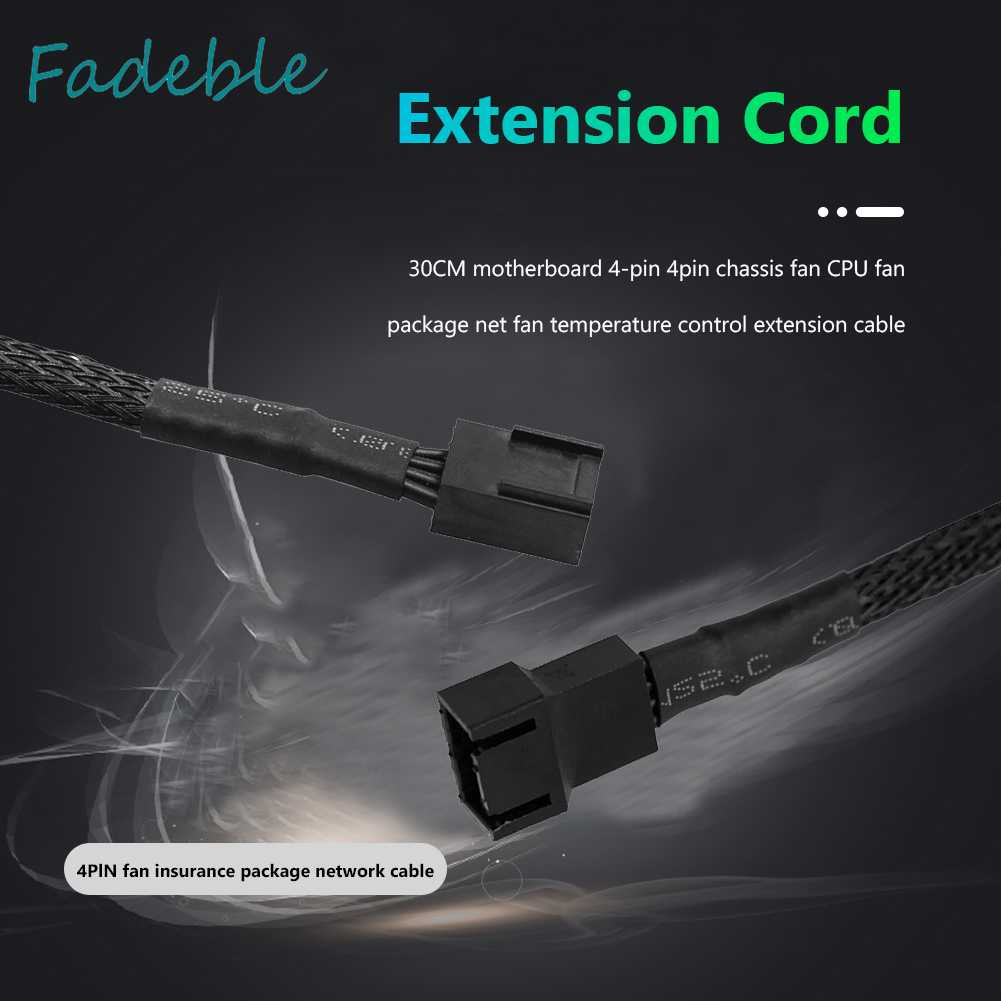 Cáp Nối Dài Quạt Tản Nhiệt CPU Máy Tính PC / Vỏ Sò 30cm 4 Pin