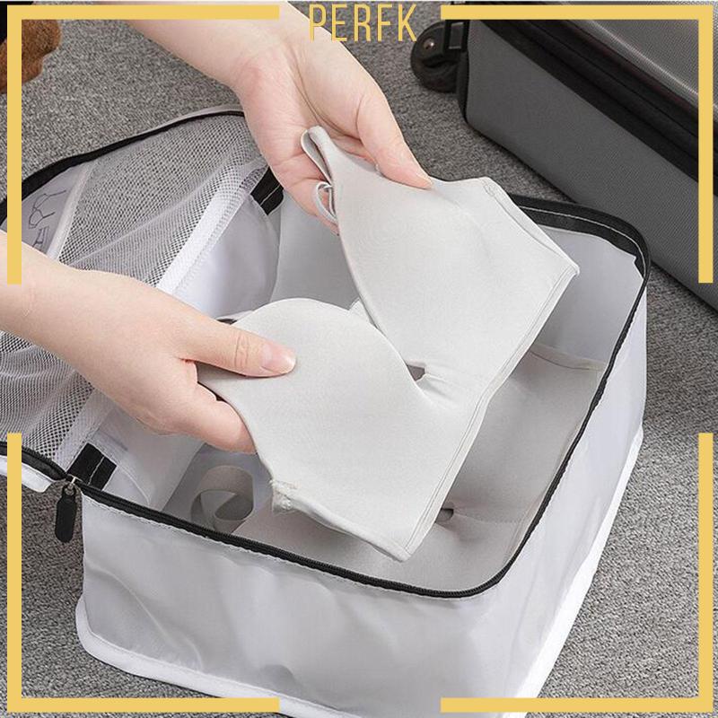 [Perfk] Túi Đựng Đồ Vệ Sinh Gọn Nhẹ Hình Khối Lập Phương Dùng Khi Đi Du Lịch