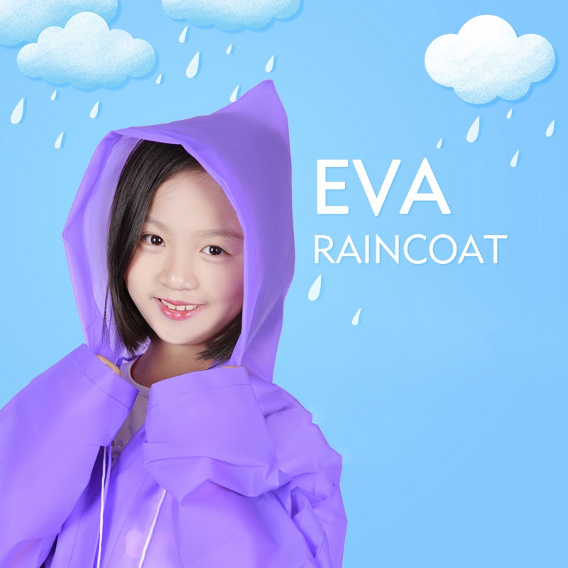 Deukio Áo Mưa Bằng EVA Dày Dặn Họa Tiết Hoạt Hình Dễ Thương Cho Bé