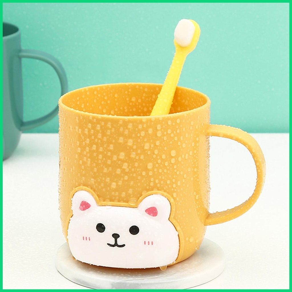 Cốc Đánh Răng Hình Gấu Hoạt Hình Dễ Thương Cho Bé