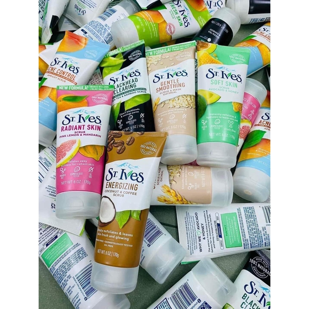 SỮA RỬA MẶT TẨY TẾ BÀO CHẾT ST.IVES Sữa rửa mặt st.ives kết hợp với tẩy tế bào chết từ thiên nhiên